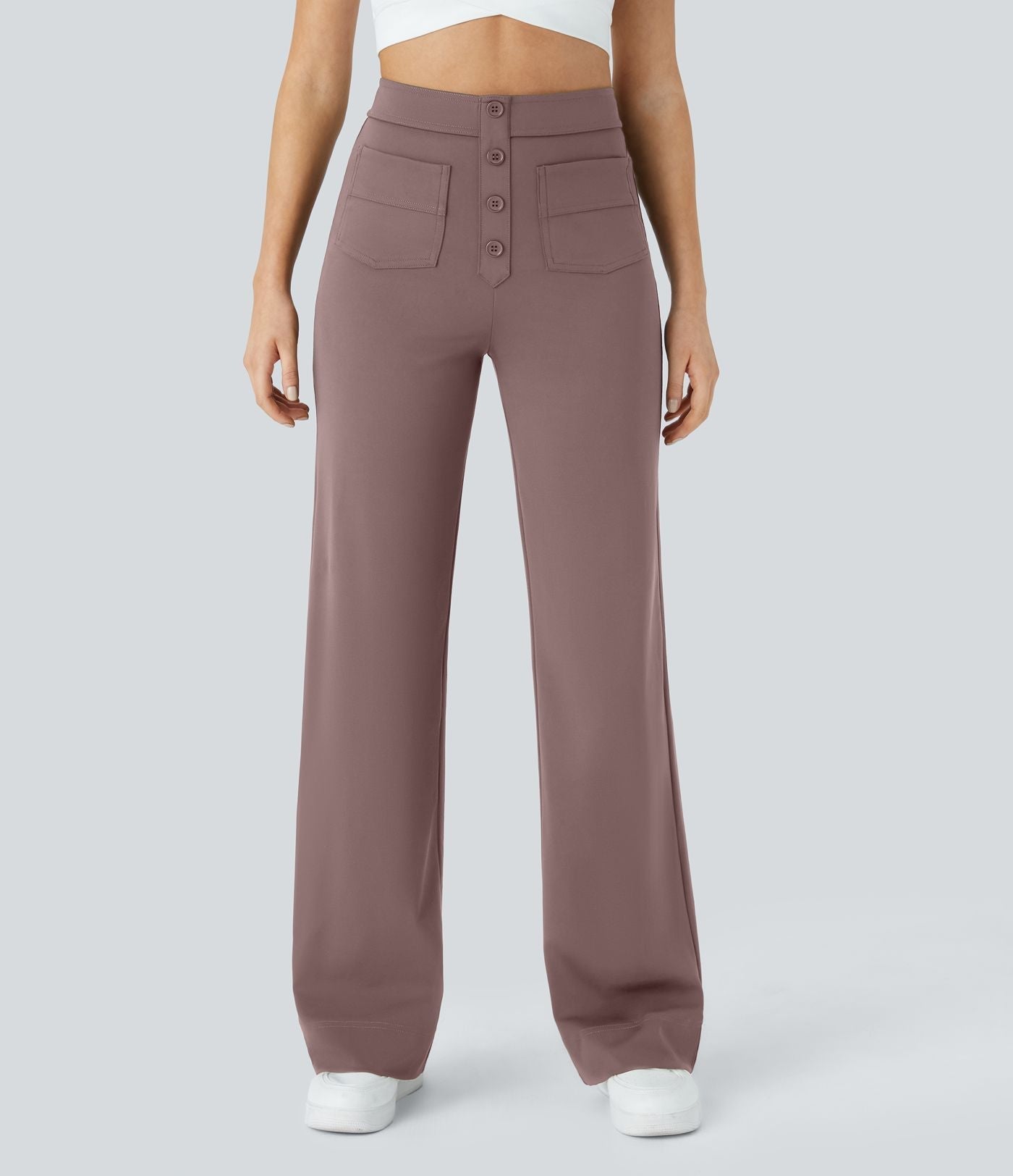 Bellara Flex™ | High-Waisted Stretch Trousers with Pockets