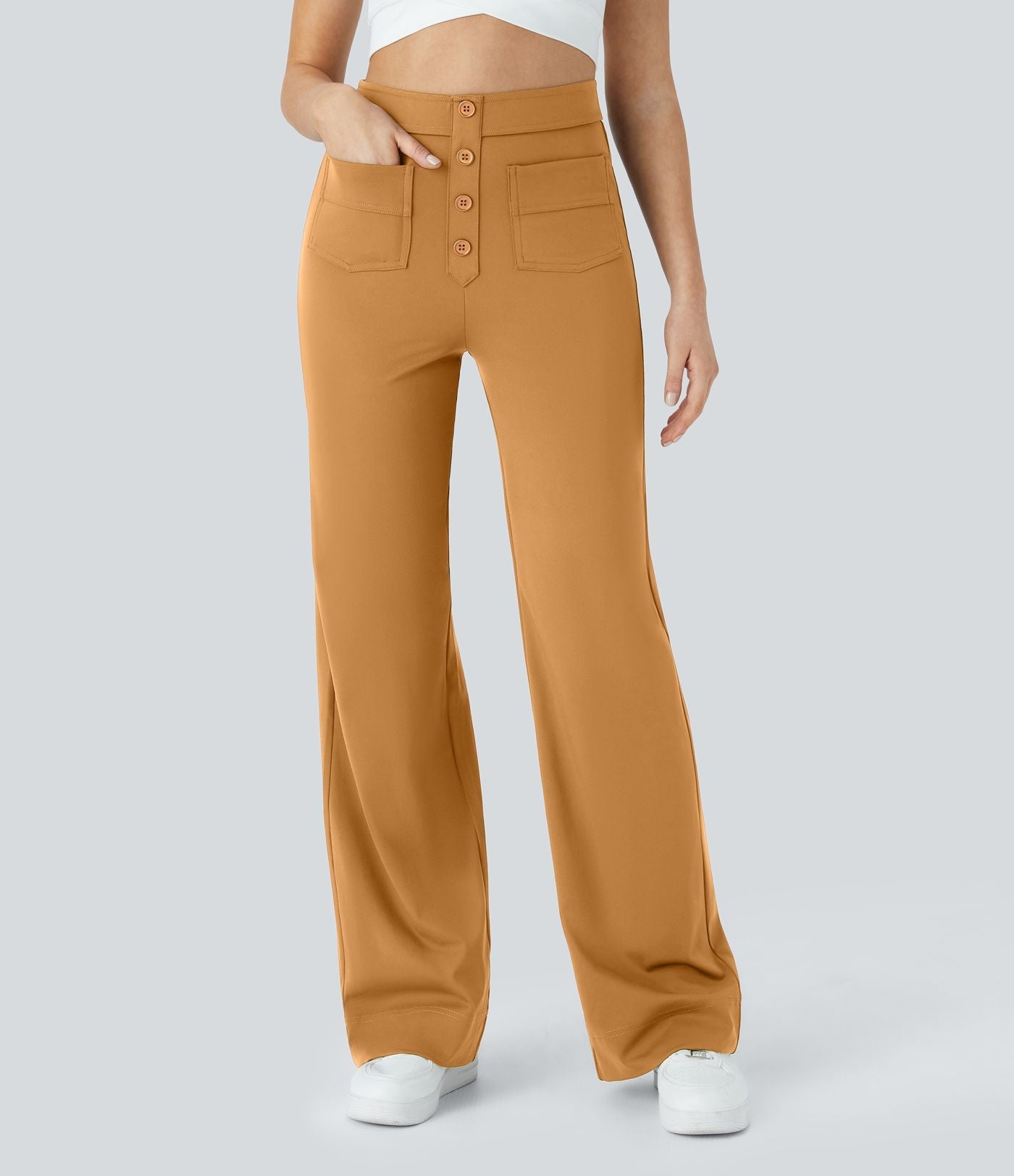 Bellara Flex™ | High-Waisted Stretch Trousers with Pockets