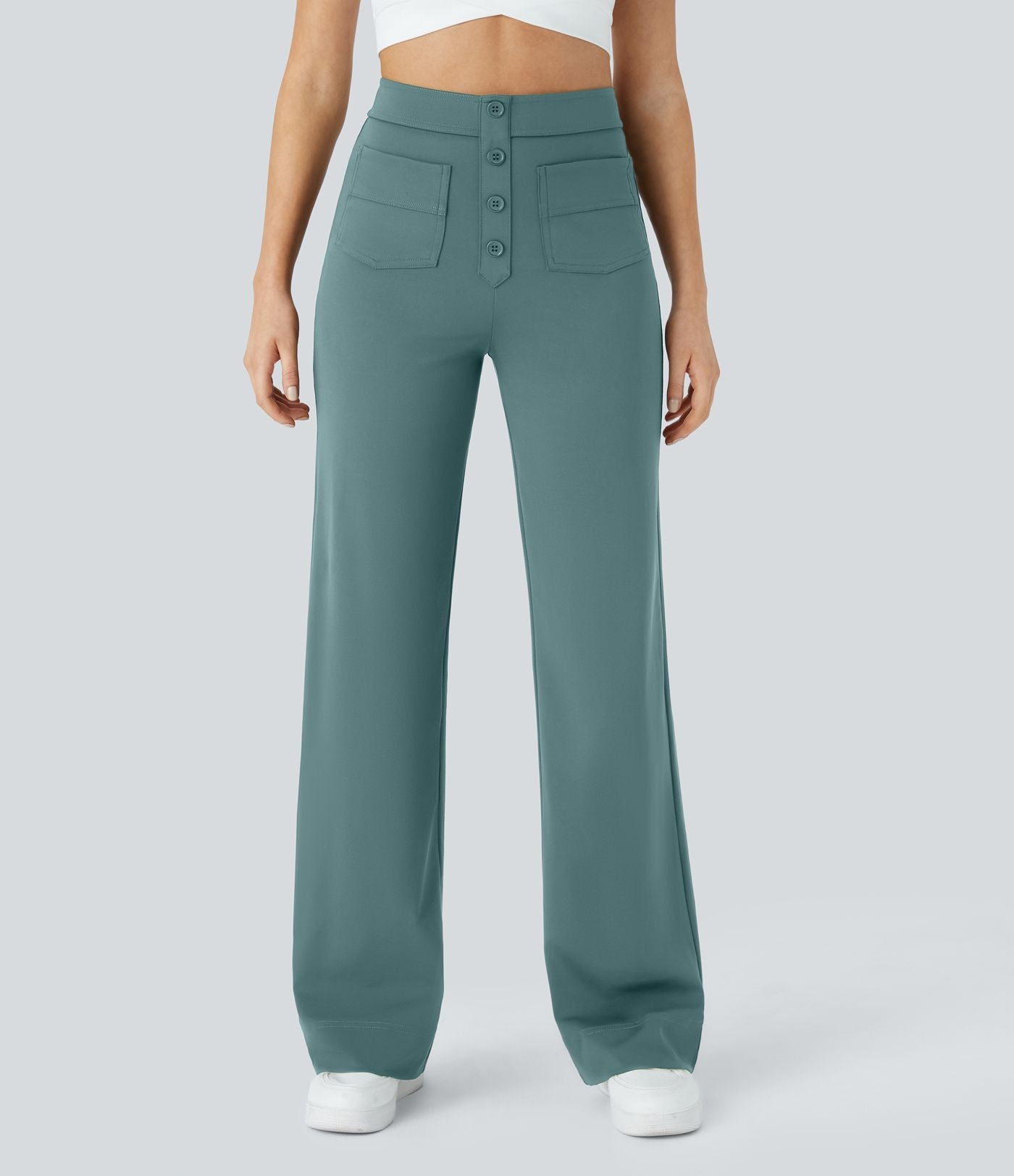 Bellara Flex™ | High-Waisted Stretch Trousers with Pockets