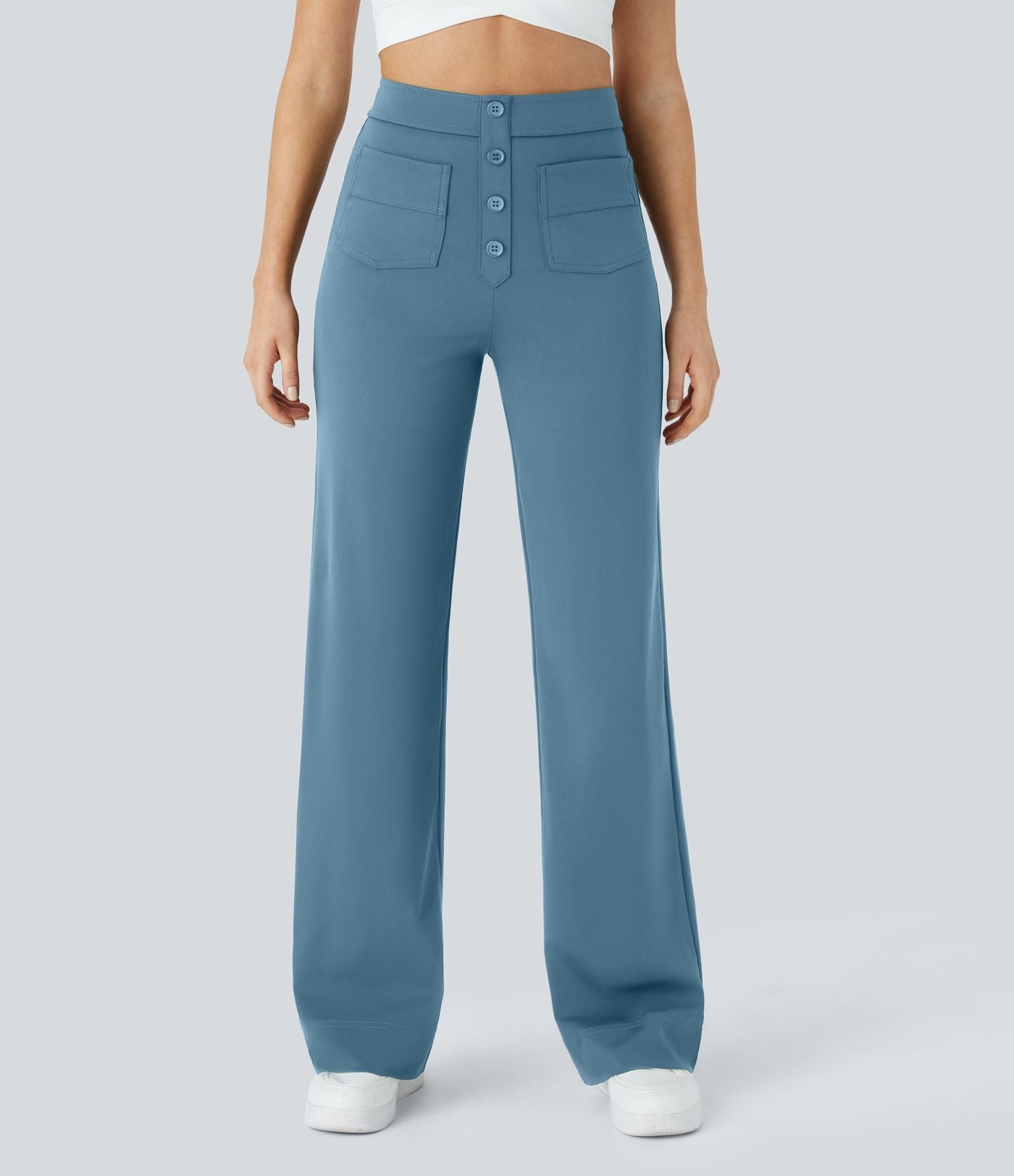 Bellara Flex™ | High-Waisted Stretch Trousers with Pockets