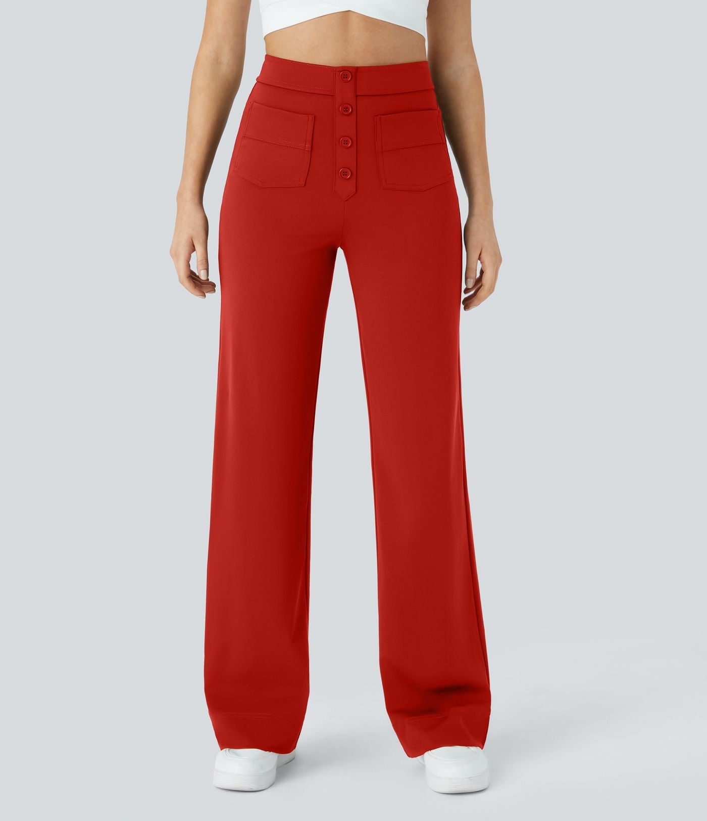 Bellara Flex™ | High-Waisted Stretch Trousers with Pockets
