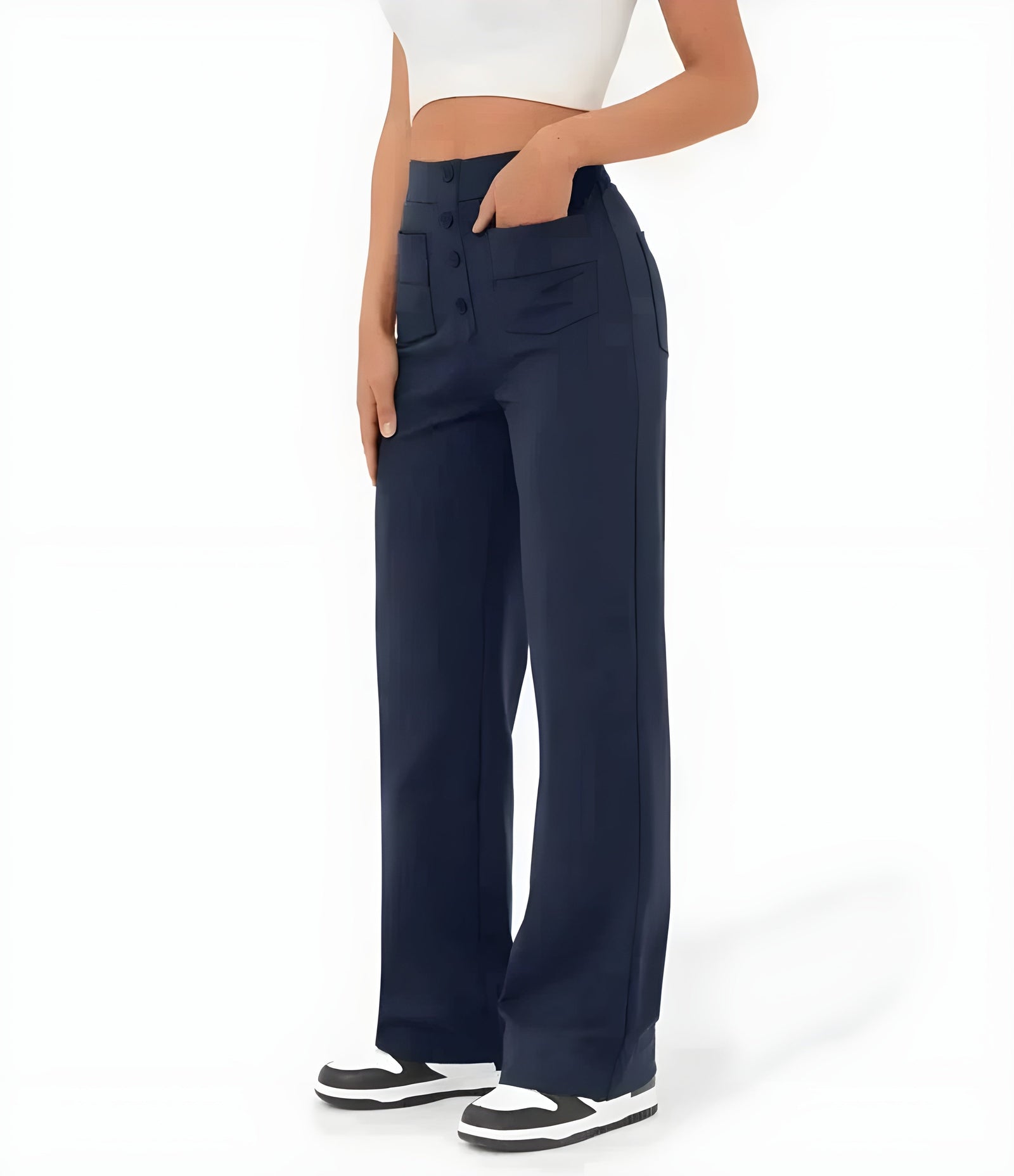 Bellara Flex™ | High-Waisted Stretch Trousers with Pockets