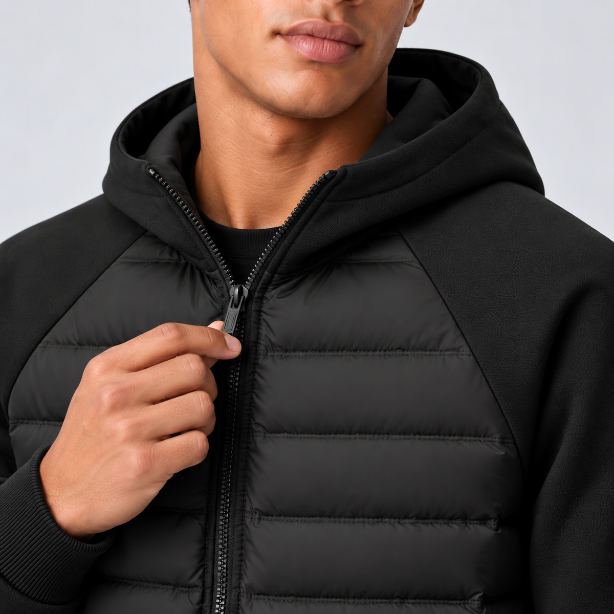 Men's Hooded Quilted Puffer Jacket