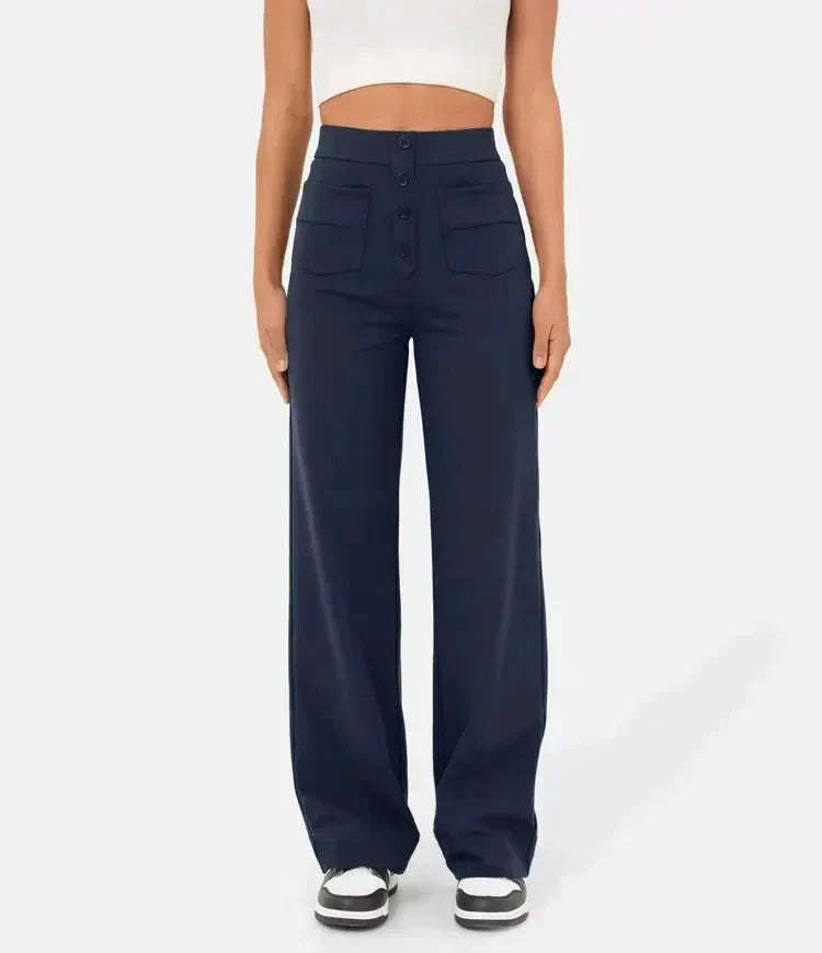 Bellara Flex™ | High-Waisted Stretch Trousers with Pockets
