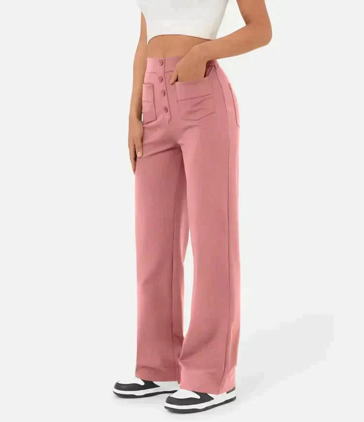 Bellara Flex™ | High-Waisted Stretch Trousers with Pockets