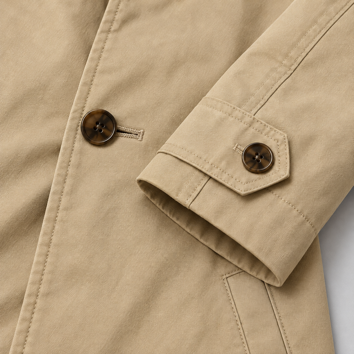 Men's Tailored Longline Coat with Button Front